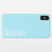 Dein eigener Name oder Wort | Sanftes Himmelblau Case-Mate iPhone Hülle (Rückseite (Horizontal))