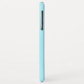 Dein eigener Name oder Wort | Sanftes Himmelblau Case-Mate iPhone Hülle (Hinten/Links)