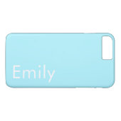 Dein eigener Name oder Wort | Sanftes Himmelblau Case-Mate iPhone Hülle (Rückseite (Horizontal))