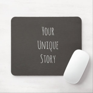 Dein einzigartiges Story Minimalist Dark Grey Maus Mousepad