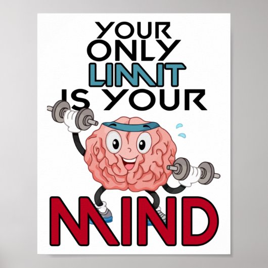 Dein Einziger Limit Ist Dein Verstand Sticker  Poster (Vorne)
