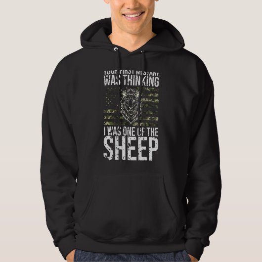 Dein erster Fehler war zu denken, ich wäre eins de Hoodie (Vorderseite)