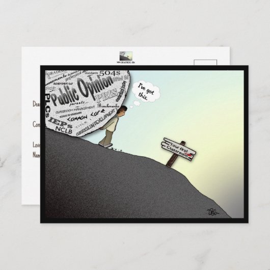 Dein erstes Klassenzimmer, das ich Got habe Postkarte (Vorne/Hinten)