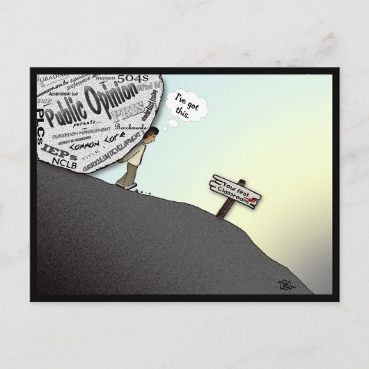 Dein erstes Klassenzimmer, das ich Got habe Postkarte (Vorderseite)