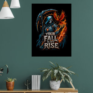 Dein Fall ist mein Aufstieg Reaper Trading Motivat Poster
