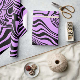Dein Farben Geschenkverpackungspapier Lila Wellen Geschenkpapier