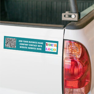 Dein Firmenlogo-Text und QR-Code-Aufkleber Autoaufkleber