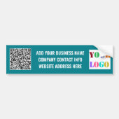 Dein Firmenlogo-Text und QR-Code-Aufkleber Autoaufkleber (Vorne)