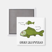 Dein Fisch. Mein Fisch. Größe zählt?! Magnet (Vorderseite/Rückseite)