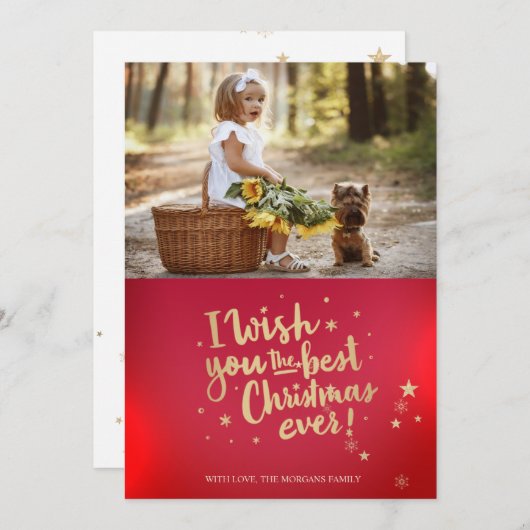 Dein Foto, das ich dir zum besten Weihnachtsfest ü (Vorne/Hinten)