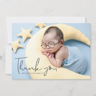 Dein Foto Handschriftliches Baby Shower Dankeschön Dankeskarte