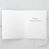 Dein Foto in einem blau-grauen Vatertag Karte (Innenseite)