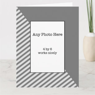 Dein Foto in einem grauen Vatertag Karte