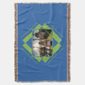 DEIN FOTO in Geometrischem Muster werfen Decke (Vorderseite Vertikal)