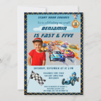 Dein Foto Jungen Auto Autorennen Thema 5. Geburtst