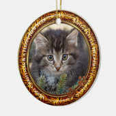 Dein Foto Kitty Keepake Weihnachten Keramik Ornament (Links)