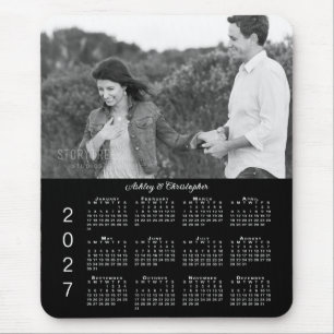 Dein Foto Namen Personalisierter Schwarzer 2027 Ka Mousepad