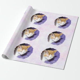 Dein Foto Pastellrosa und Lila Geschenkpapier