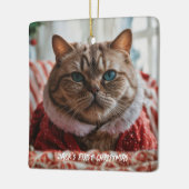 Dein Foto Weihnachten Keramikornament (Links)