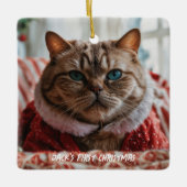 Dein Foto Weihnachten Keramikornament (Vorderseite)