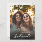 Dein Foto wirst du meine Bridesmaid sein? V2 Einladung (Vorderseite)