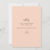 Dein Foto wirst du meine Trauzeugin sein? Rosa Einladung (Rückseite)