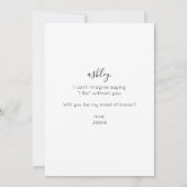 Dein Foto wirst du meine Trauzeugin sein? Weiß Einladung (Rückseite)