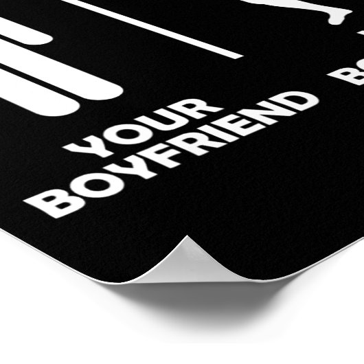 Dein Freund hat mein lustiges Bodybuilding Gym Des Poster (Ecke)