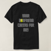 Dein Freund jubelt mich beim Softball in Grau T-Shirt (Design vorne)
