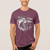 "Dein Gehirn auf Selbstmitleid" Weiße, grau-humorv Tri-Blend Shirt (Vorderseite)