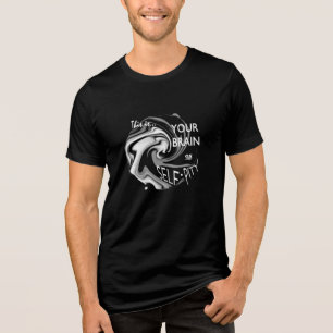 "Dein Gehirn auf Selbstmitleid" Weiße, grau-humorv Tri-Blend Shirt