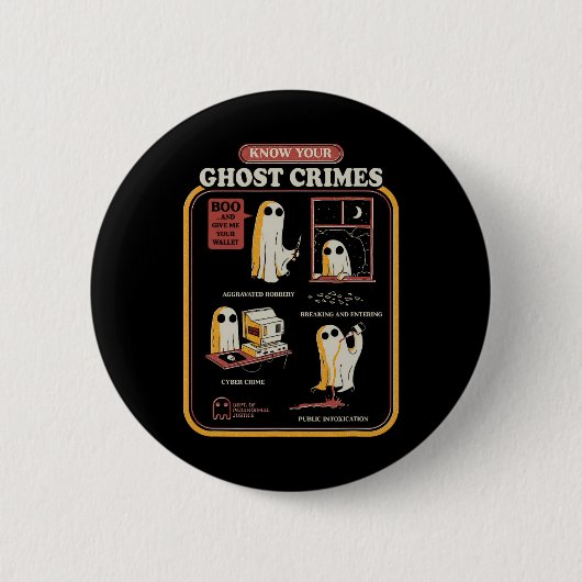 Dein Geist bricht lustiges Halloween Button (Vorderseite)