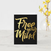 Dein Geist Goldenes Zitat Karte (Gelbe Blume)