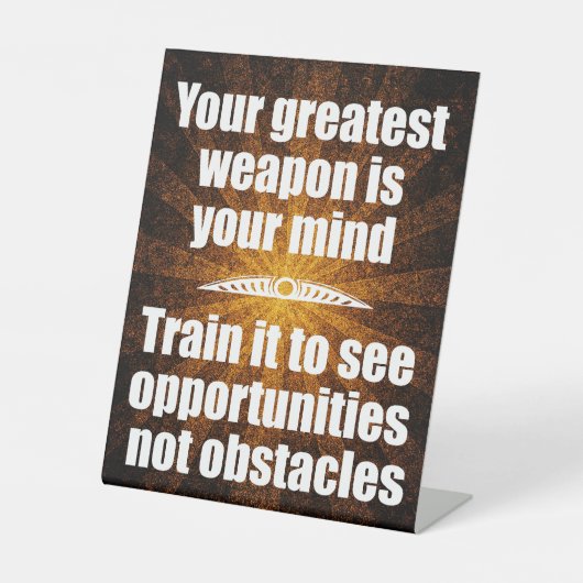 Dein Geist ist deine Bestste Waffe Sockelschild (Vorderseite)