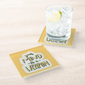 "Dein Geist ist eine Waffe - Motivierend Kunst Glasuntersetzer (Schrägansicht)