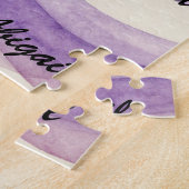 Dein geschätzter retro Wasserfarbe welliger lila N Puzzle (Seite)