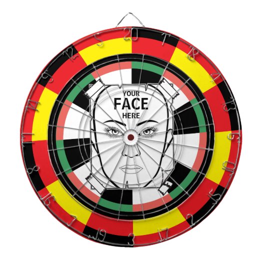 Dein Gesicht Hier Dartboard Dartscheibe (vorne)