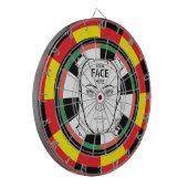 Dein Gesicht Hier Dartboard Dartscheibe (Vorderseite Links)