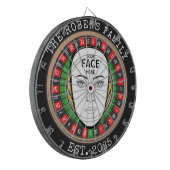 Dein Gesicht Hier Dartboard Dartscheibe (Vorderseite Links)
