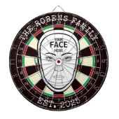 Dein Gesicht Hier Dartboard Dartscheibe (vorne)