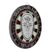 Dein Gesicht Hier Dartboard Dartscheibe (Vorderseite Links)