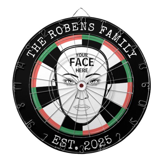 Dein Gesicht Hier Dartboard Dartscheibe (vorne)