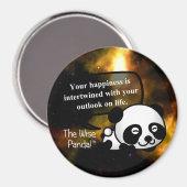 Dein Glück hängt von deiner Lebensaussicht ab Magnet (Vorderseite/Rückseite)