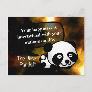 Dein Glück hängt von deiner Lebensaussicht ab Postkarte