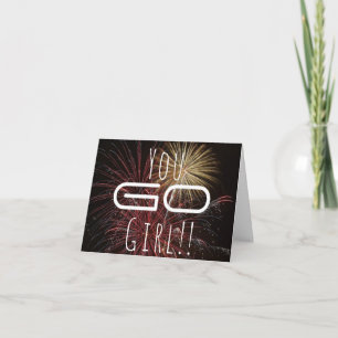 Dein Go Girl! Fireworks Herzlichen Glückwunschkart Karte