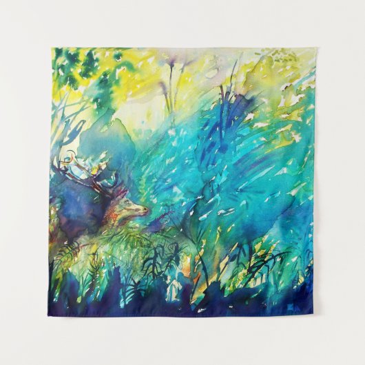 DEIN GREEN WOODLAND WANDTEPPICH (Vorderseite (Horizontal))