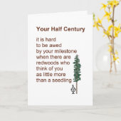 Dein halbes Jahrhundert - ein lustiges 50. Geburts Karte (Gelbe Blume)