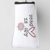 Dein Herz ist mein Compass Golf Balls Headcover (Rotieren 90)