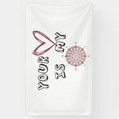 Dein Herz ist mein Kompass Banner (Vertikal)