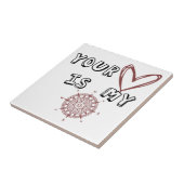 Dein Herz ist mein Kompass Fliese (Seite)